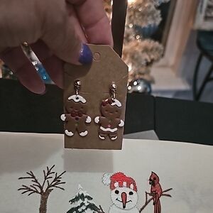 Gingerbread Man Earrings